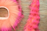   Hareline Magnum Tiger Barred Strips Hot Pink/Brown/Sh.Pink