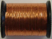   Lagartun Metallic Flat Embossed Tinsel Medium 5 yd Plisse Copper