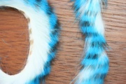   Hareline Magnum Tiger Barred Strips Blue/Black/White