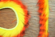   Hareline Magnum Tiger Barred Strips Orange/Black/Yellow