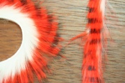   Hareline Magnum Tiger Barred Strips Hot Orange/Black/White
