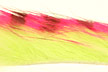  Hareline Tiger Barred Rabbit Strips Hot Pink/Brown/Chartreuse