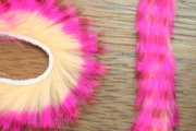   Hareline Magnum Tiger Barred Strips Hot Pink/Brown/Peach