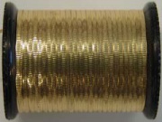   Lagartun Metallic Flat Embossed Tinsel Medium 5 yd Plisse Gold