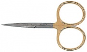  Dr.Slick All Purpose Scissor 4" Gold Loops Straight MicroTip